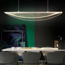 GobekUsa Leaf Shaped Acrylic LED Suspension Light - Natural Elegance for Dining Room