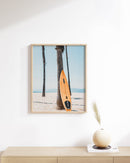 Yellow surfboard