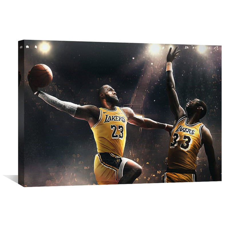 Lebron Over Kareem Canvas