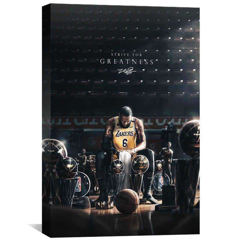 Lebron Trophies Canvas