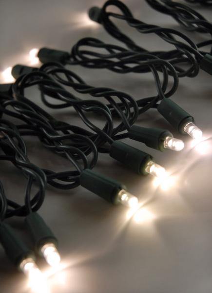 50 Bulb Cool White LED 5MM Christmas Lights