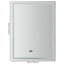 GobekUsa LED Bathroom Mirror: Adjustable Brightness, Anti-Fog, Time Display