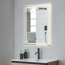 GobekUsa LED Bathroom Mirror: Adjustable Brightness, Anti-Fog, Time Display