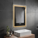 GobekUsa LED Bathroom Mirror: Adjustable Brightness, Anti-Fog, Time Display