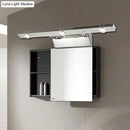 GobekUsa LED Bathroom Vanity Lamp with Stainless Steel Shade - Chrome Wall Light Fixture, Warm/White Light