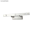 GobekUsa LED Bathroom Vanity Lamp with Stainless Steel Shade - Chrome Wall Light Fixture, Warm/White Light