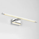 GobekUsa LED Bathroom Vanity Lighting - 19"/23" W, Rectangle Acrylic Shade Sconce Wall Light, Nickel Finish, Warm/White Light