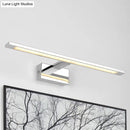 GobekUsa LED Bathroom Vanity Lighting - 19"/23" W, Rectangle Acrylic Shade Sconce Wall Light, Nickel Finish, Warm/White Light