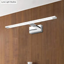 GobekUsa LED Bathroom Vanity Lighting - 19"/23" W, Rectangle Acrylic Shade Sconce Wall Light, Nickel Finish, Warm/White Light