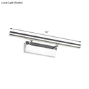 GobekUsa LED Bathroom Wall Lamp in Chrome - Cylinder Vanity Lighting with Warm/White Light, 10"/16" L