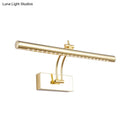 GobekUsa LED Bathroom Wall Lamp with Tubular Metal Shade - Chrome/Gold Finish, 16"/21.5" Wide