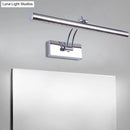 GobekUsa LED Bathroom Wall Lamp with Tubular Metal Shade - Chrome/Gold Finish, 16"/21.5" Wide