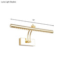 GobekUsa LED Bathroom Wall Lamp with Tubular Metal Shade - Chrome/Gold Finish, 16"/21.5" Wide