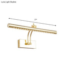 GobekUsa LED Bathroom Wall Lamp with Tubular Metal Shade - Chrome/Gold Finish, 16"/21.5" Wide