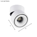 GobekUsa LED Bedroom Flush Mount Light in Round Metallic Shade – Black/White Ceiling Fixture with Warm/White Lighting
