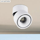 GobekUsa LED Bedroom Flush Mount Light in Round Metallic Shade – Black/White Ceiling Fixture with Warm/White Lighting