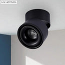 GobekUsa LED Bedroom Flush Mount Light in Round Metallic Shade – Black/White Ceiling Fixture with Warm/White Lighting