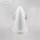 GobekUsa LED Bedroom Wall Sconce Lamp with Contemporary Triangle Aluminum Shade and Black/White Finish in White/Warm Lighting