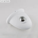 GobekUsa LED Bedroom Wall Sconce Lamp with Contemporary Triangle Aluminum Shade and Black/White Finish in White/Warm Lighting