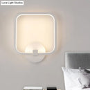 GobekUsa LED Bedside Wall Light White Sconce with Square Acrylic Shade - Choose Your Light Tone