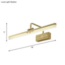 GobekUsa LED Brass Swing Arm Wall Sconce - Modern Metal Tube Vanity Light Fixture