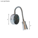 GobekUsa LED Corridor Reading Wall Light with Mini Metal Shade - Warm/White Lighting Sconce Lamp in Chrome