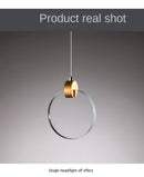 GobekUsa LED Crystal Pendant Light for Bedroom and Bathroom