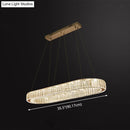 GobekUsa LED Crystal Pendant Light for Restaurant with Stainless Steel Island Design