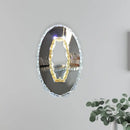 GobekUsa LED Crystal Wall Sconce for Modern Bedrooms - Circular Design in Chrome with Warm/White Light