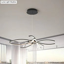 GobekUsa LED Floral Chandelier: Elegant Metallic Simplicity for Living Room Lighting