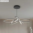 GobekUsa LED Floral Chandelier: Elegant Metallic Simplicity for Living Room Lighting