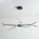 GobekUsa LED Floral Chandelier: Elegant Metallic Simplicity for Living Room Lighting