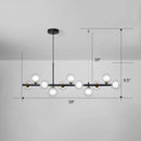 GobekUsa LED Island Pendant Light: Postmodern Glass Bubble Lamp for Dining Room