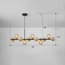 GobekUsa LED Island Pendant Light: Postmodern Glass Bubble Lamp for Dining Room