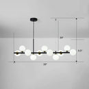 GobekUsa LED Island Pendant Light: Postmodern Glass Bubble Lamp for Dining Room