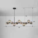 GobekUsa LED Island Pendant Light: Postmodern Glass Bubble Lamp for Dining Room