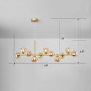 GobekUsa LED Island Pendant Light: Postmodern Glass Bubble Lamp for Dining Room