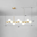 GobekUsa LED Island Pendant Light: Postmodern Glass Bubble Lamp for Dining Room