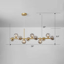 GobekUsa LED Island Pendant Light: Postmodern Glass Bubble Lamp for Dining Room