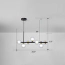 GobekUsa LED Island Pendant Light: Postmodern Glass Bubble Lamp for Dining Room