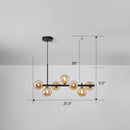 GobekUsa LED Island Pendant Light: Postmodern Glass Bubble Lamp for Dining Room