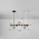 GobekUsa LED Island Pendant Light: Postmodern Glass Bubble Lamp for Dining Room
