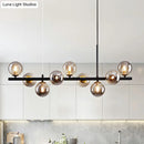 GobekUsa LED Island Pendant Light: Postmodern Glass Bubble Lamp for Dining Room