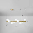 GobekUsa LED Island Pendant Light: Postmodern Glass Bubble Lamp for Dining Room