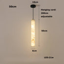 GobekUsa LED Marble Hanging Lamps - White Alabaster