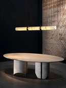 GobekUsa LED Marble Hanging Lamps - White Alabaster