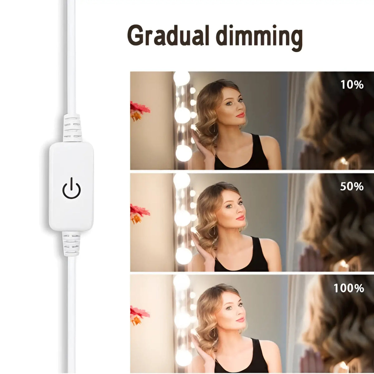 LED Mirror Light Bulbs with USB Touch Switch for Vanity & Dressing Table, photo 14 of 21