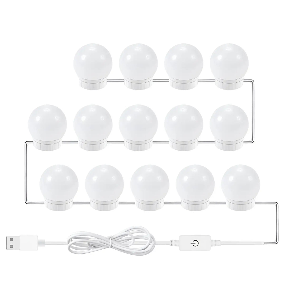 LED Mirror Light Bulbs with USB Touch Switch for Vanity & Dressing Table, photo 21 of 21