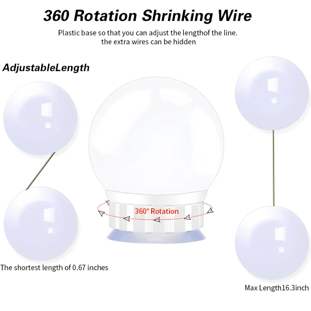 LED Mirror Light Bulbs with USB Touch Switch for Vanity & Dressing Table, photo 4 of 21