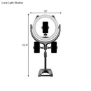 GobekUsa LED Mirror Light with Minimalistic Black Finish, Cat's Ear Design and USB Fill Lamp - Metallic Shade
